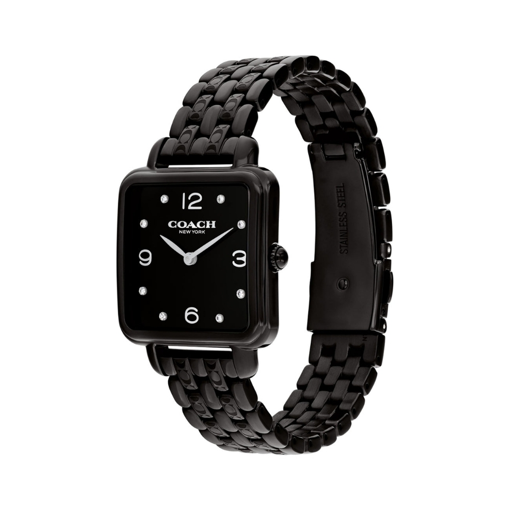🖤New COACH Cass Women's Watch 28mm 14504533 All Black Genuine Stainless-Steel